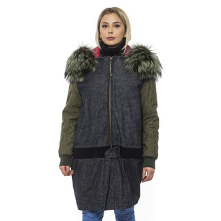 Graue Leder Damen Bomberjacke