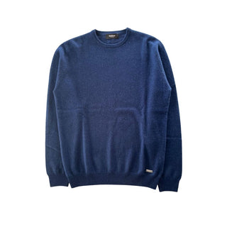 Blauer Kaschmir Herren Pullover