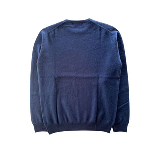 Blauer Kaschmir Herren Pullover