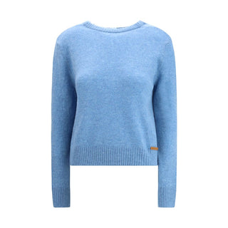Blauer Kaschmirpullover