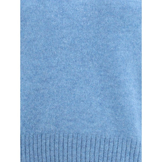 Blauer Kaschmirpullover
