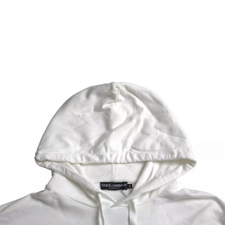 Weißes Kapuzenpullover-Sweatshirt aus Baumwolle für Herren