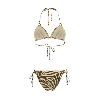 Brauner Polyamid-Bikini