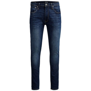 Jeans ajustados de algodón azul