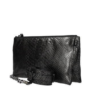 Graue Handtasche aus Leder