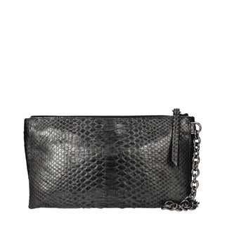 Graue Handtasche aus Leder