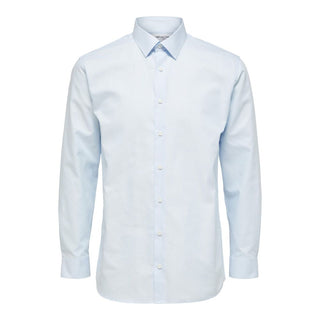 Blue Cotton Dress Shirt