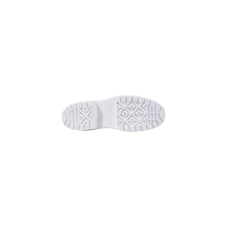 White Fabric Chunky Sneakers