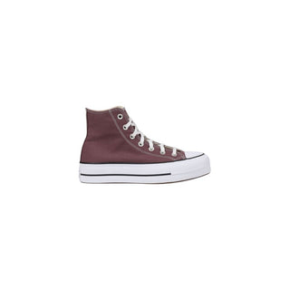 Zapatillas con plataforma de tela morada