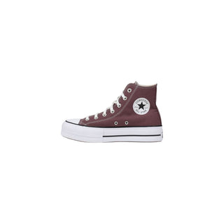 Lila Stoff-Plateau-Sneaker