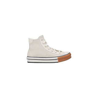 Cremehohe Leder-Sneaker