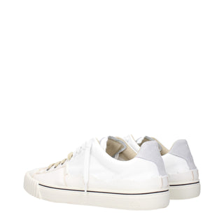 Weiße Low-Top-Sneaker aus Leder