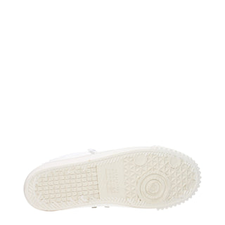 Weiße Low-Top-Sneaker aus Leder