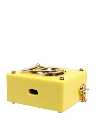 Gelbes DG Logo Plakette Cover Goldkette AirPods Hülle