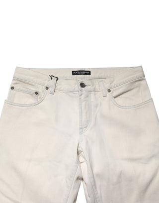 White Cotton Skinny Denim Trouser Men Jeans