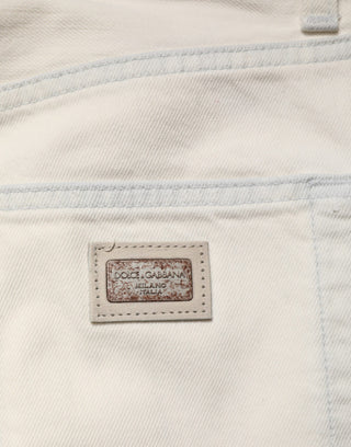 White Cotton Skinny Denim Trouser Men Jeans