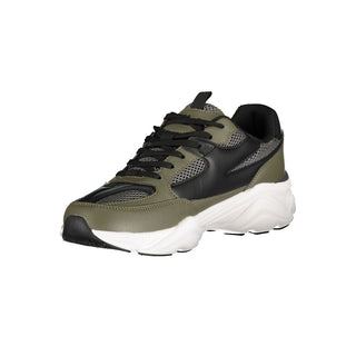 Green Polyurethane Men's Sneaker