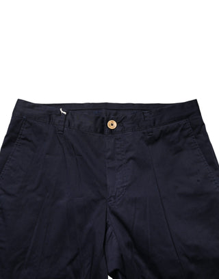 Dunkelblaue Baumwoll-Skinny-Herrenhose