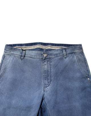Blaue Baumwoll-Stretch-Herren-Chinohose