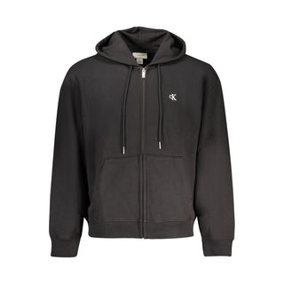 Schwarzer Baumwoll-Herren-Kapuzenpullover