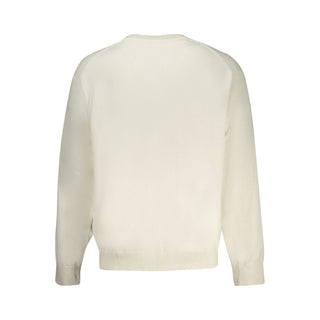 Weißer Baumwollpullover für Herren