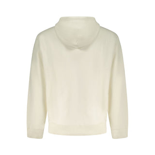 Weißer Herren-Kapuzenpullover aus Baumwolle