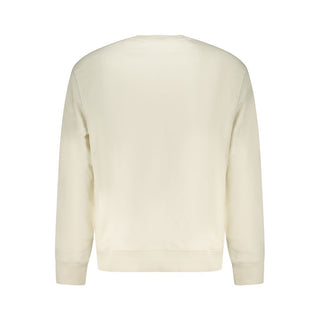 White Cotton Mens Sweatshirt