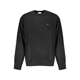 Black Cotton Men's Sweater