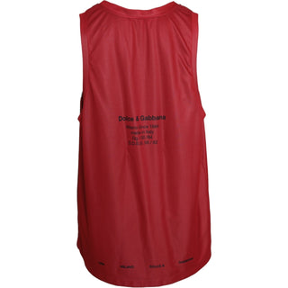 Rotes Leopardenmuster ärmelloses Herren Tank-Top