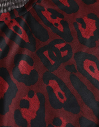 Rotes Leopardenmuster ärmelloses Herren Tank-Top