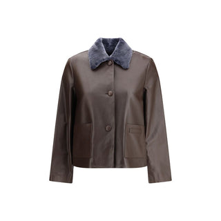 Braune Lederjacke