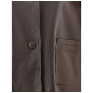 Braune Lederjacke