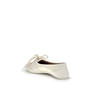 Weiße Kalbsleder Bos Taurus Ballerinas