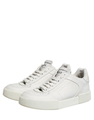 White MIAMI Calf Low Top Men Sneakers  Shoes