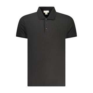 Polo negro de algodón para hombre