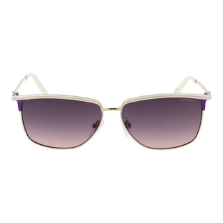 Weiße Metallsonnenbrille
