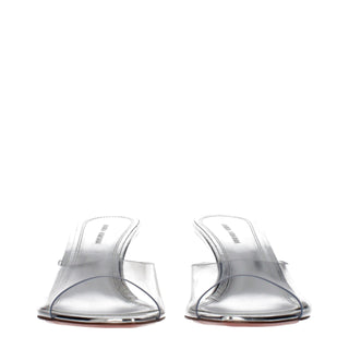Transparente PVC-Stiletto-Absatzsandalen