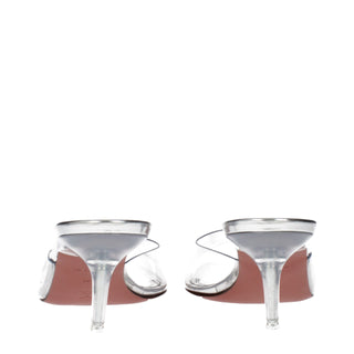 Transparente PVC-Stiletto-Absatzsandalen