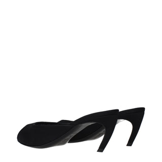 Sandalias planas de tela negra
