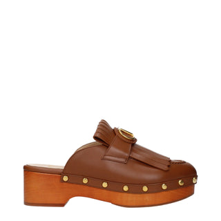 Brown Leather Slippers