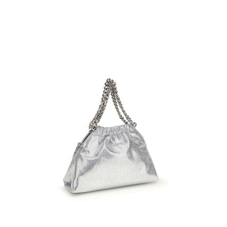 Bolso de hombro de poliéster plateado