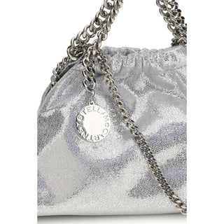 Bolso de hombro de poliéster plateado