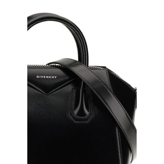 Bolso de mano de cuero de becerro negro Bos Taurus