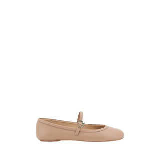 Bailarinas de piel de becerro Bos Taurus beige