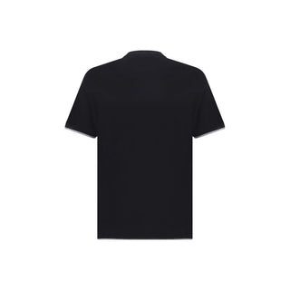 Schwarzes Baumwoll-T-Shirt