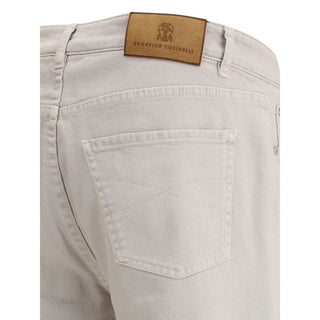 Vaqueros de algodón beige