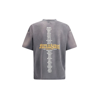 Camiseta de algodón gris