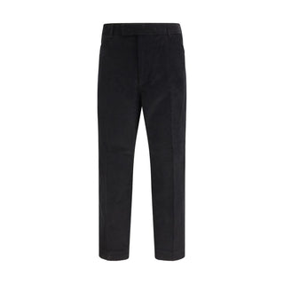 Black Cotton Chino Pants