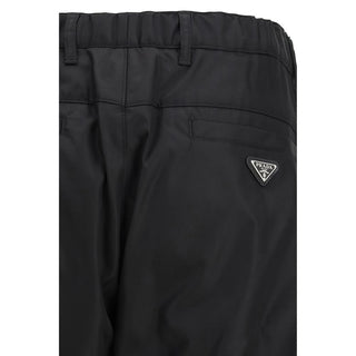 Freizeithose aus schwarzem recyceltem Polyamid