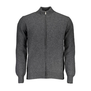 Herren Strickjacke aus grauer Wolle